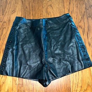 NWOT Top shop leather shorts